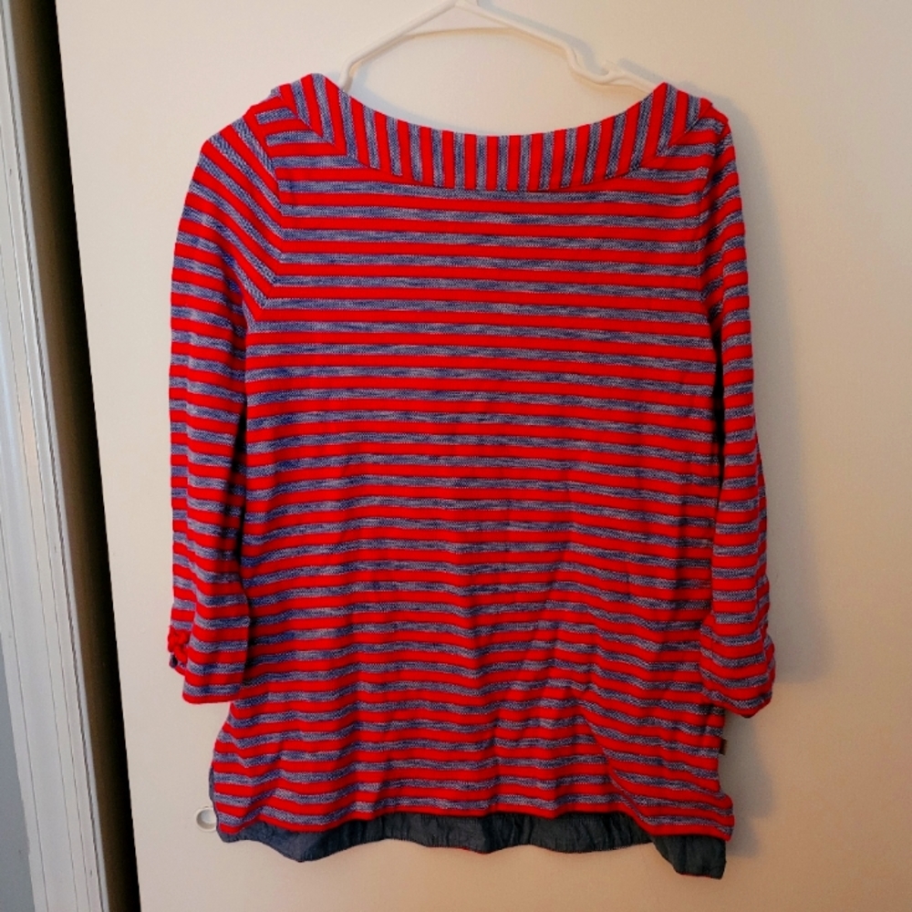 Gently Used sz M Striped Talbota 3/4 Top